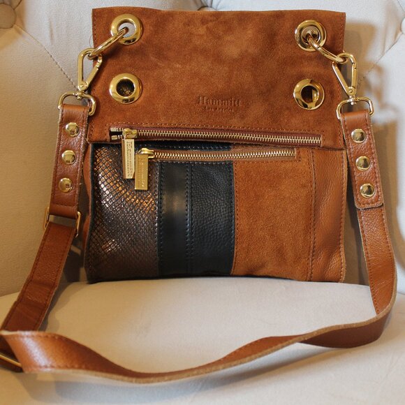 Hammitt Suede and Leather Montana Crossbody bag Excellent Condition Retail $695 - Picture 1 of 16